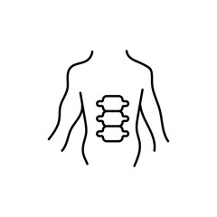 Spine icon black and white vector outline sign