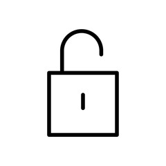 Unblocked icon black and white vector outline sign