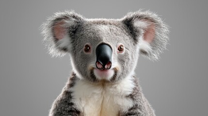 Fototapeta premium Cute Koala in Minimalist Style Portrait