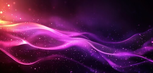 Fototapeta premium A vibrant blend of abstract colors creating fluid waves and sparkling effects.