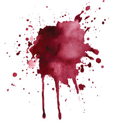 maroon splash watercolor clipart illustration
