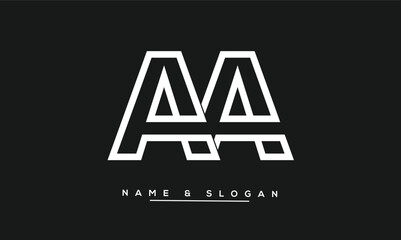 AA Abstract Letters Logo Monogram