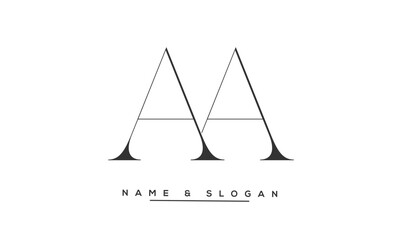 AA Abstract Letters Logo Monogram