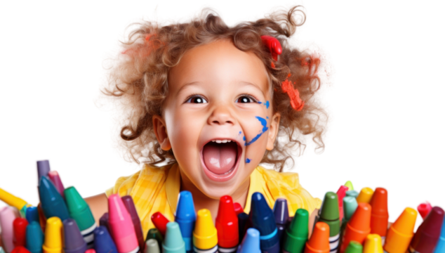 PNG Happy american kid portrait crayon photo.