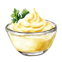 Mayonnaise watercolor clipart illustration