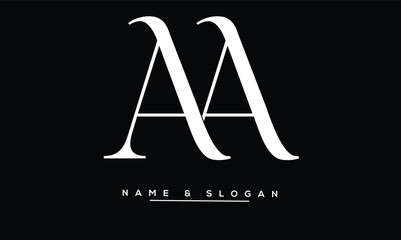 AA Abstract Letters Logo Monogram