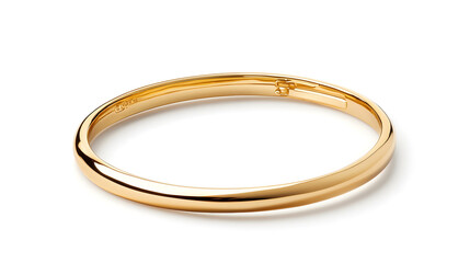 Elegant gold metal bangle bracelet with sleek design and shine