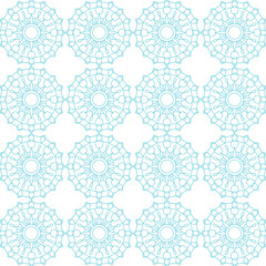 Exquisite golden mandala with intricate shapes and floral designs, centered on a white background