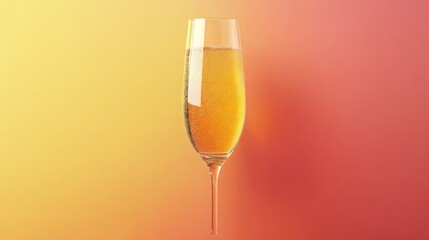 New Year champagne glass flat design top view festive theme animation Complementary Color Scheme