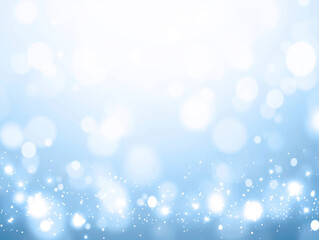 Obraz premium white and blue sparkling bokeh background