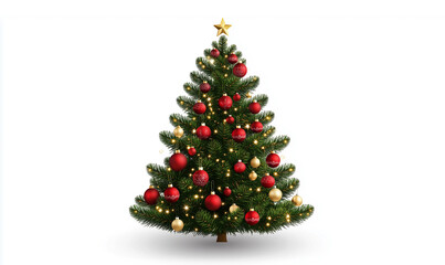 Christmas tree on white background