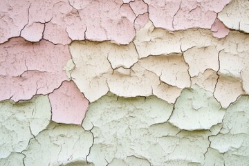 Obraz premium Captivating Cracked Texture: A Weathered Pastel Palette