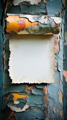 A weathered tree trunk with a blank piece of paper, inviting messages or notices.