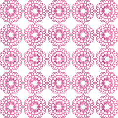 Beautiful, golden mandala with a circular floral pattern, delicate and refined