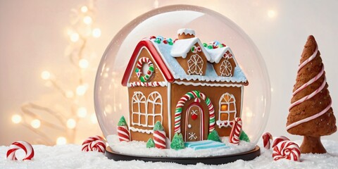 Christmas Gingerbread Snow Globe