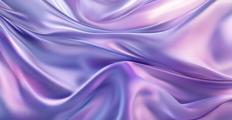 Fototapeta premium Light purple and white background, soft lines and curves, like waves of silk, with light blue as the main color tone. 