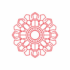 Ornate gold mandala design with symmetrical floral elements, intricate and detailed