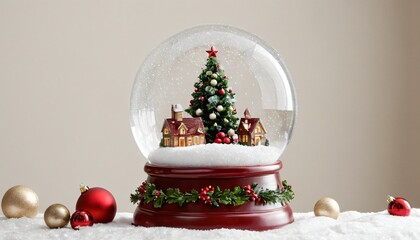 Christmas Snow Globe with Lights