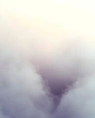 Obraz premium A serene abstract image of soft, fluffy clouds blending seamlessly into a gentle pastel gradient, evoking a sense of calm and tranquility.