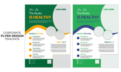 Creative modern minimal and business flyer template colorful gradient geometric circle design 