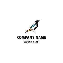 Free vector bird silhouette logo design
