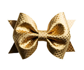 Golden bowtie with transparent background