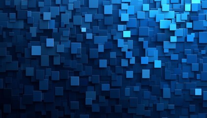 Abstract Blue Square Pattern Background