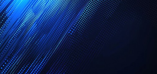 Abstract Blue Background with Diagonal Lines and Dotted Pattern