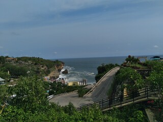 Aerial view of sea, heha sky view region of yogyakarta