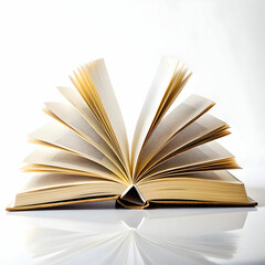 Fototapeta premium A book displayed on a white background, featuring a simple cover