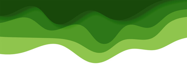 Obraz premium green layer background with abstract fluid shapes. vector illustration