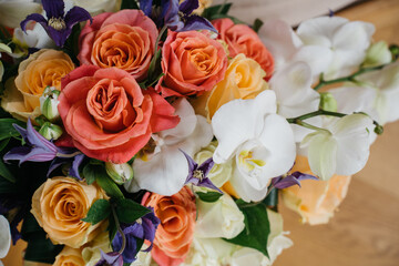 flowers close up of a wedding bouquet 