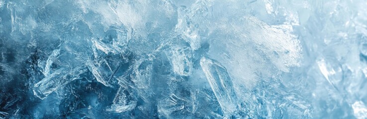 Obraz premium Abstract Blue Ice Crystal Texture Background