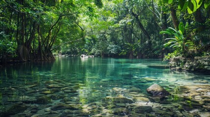 Obraz premium winding coastal road surrounded by lush green forest and clear turquoise ocean waters with pristine beaches