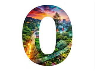 Artistic Double Exposure Letter Design in Nature Scene