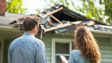 Homeowners assess damage after severe storm causes roof collapse