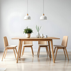 A dining table is a central piece for meals, often surrounded