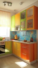 Bright and Cheerful Cozy Kitchen Design