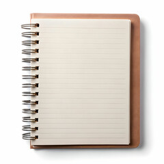 A simple notebook with a clean, plain cover, placed on a white background