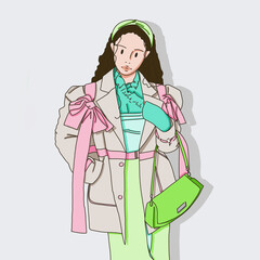 girl with shopping bags