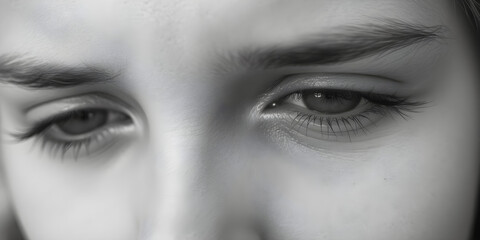 Fototapeta premium Close up eye of sad face