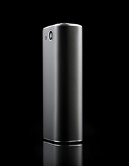 Powerbank, isolated on a dark black