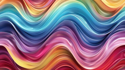 Obraz premium abstract multi-colored wave pattern that is shiny and flowing in a modern style