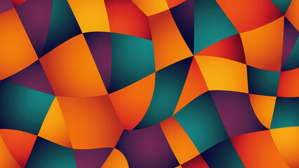 Obraz premium Abstract design with vibrant colors and geometric shapes