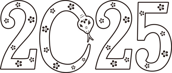 Chinese New Year Of Snake 2025 Outline Vector.
Happy chinese new year 2025 year of the snake coloring drawing svg.
lunar new year.
Transparent Background .