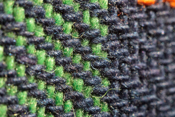 Macro photography of fabric texture, detailing soft waves and patterns, creating an impression of...