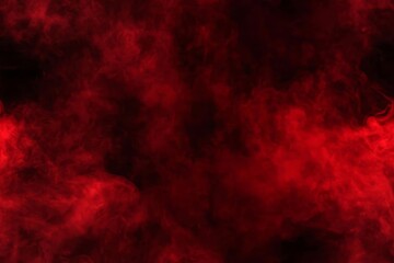 Fototapeta premium Abstract red smoke on black background. Red color clouds. , isolated on white background, , copy space for text,