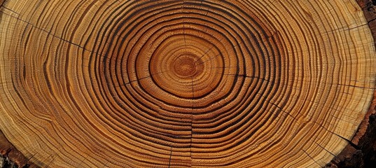 Fototapeta premium Old wooden oak tree cut surface