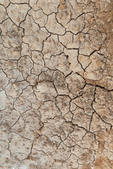 Cracked Surface of Clay and Sand Ground Reflecting Climate Change and Environmental Degradation