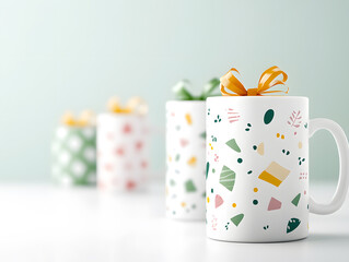 Celebrate special occasions with custom printed mugs featuring names in festive gift packaging